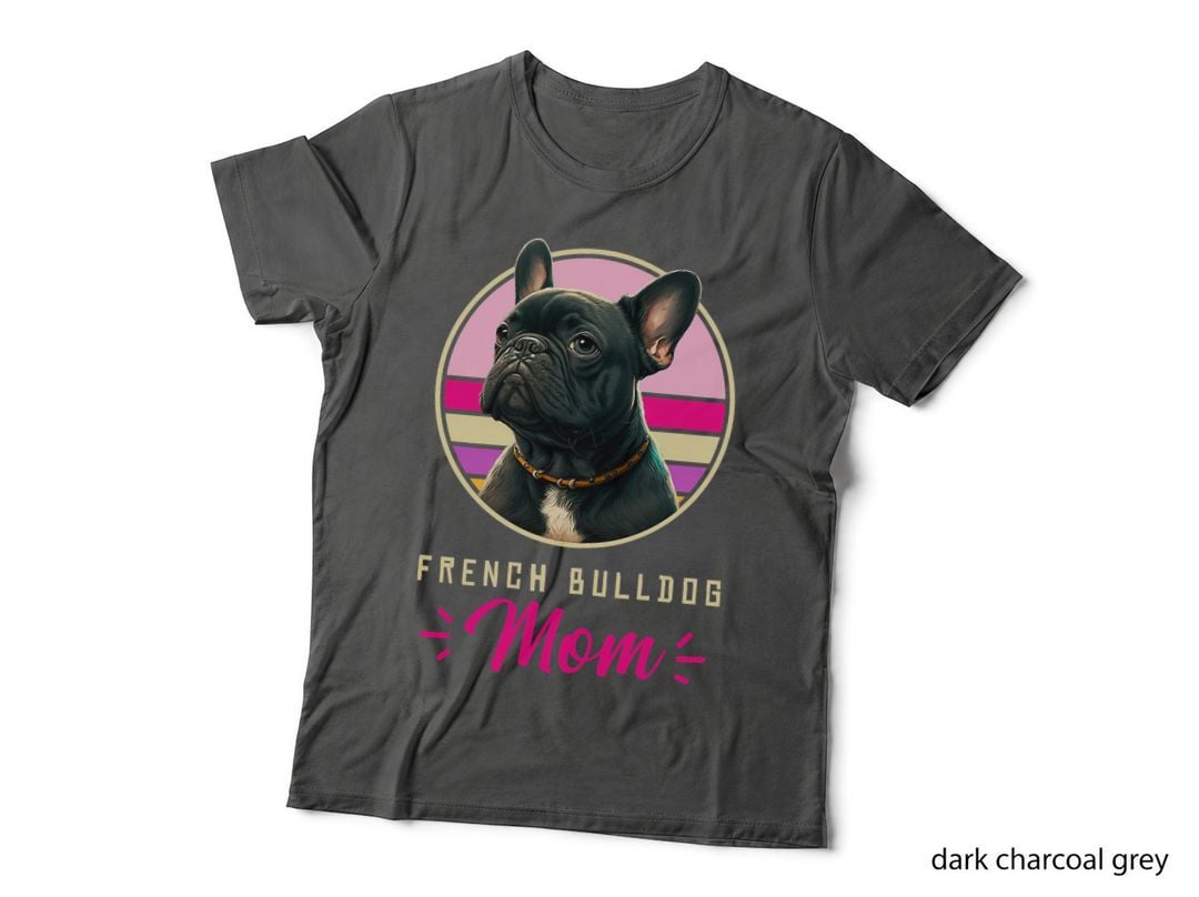 Funny French Bulldog Retro Outfits Clothes Frenchie Dog Mom T-Shirt