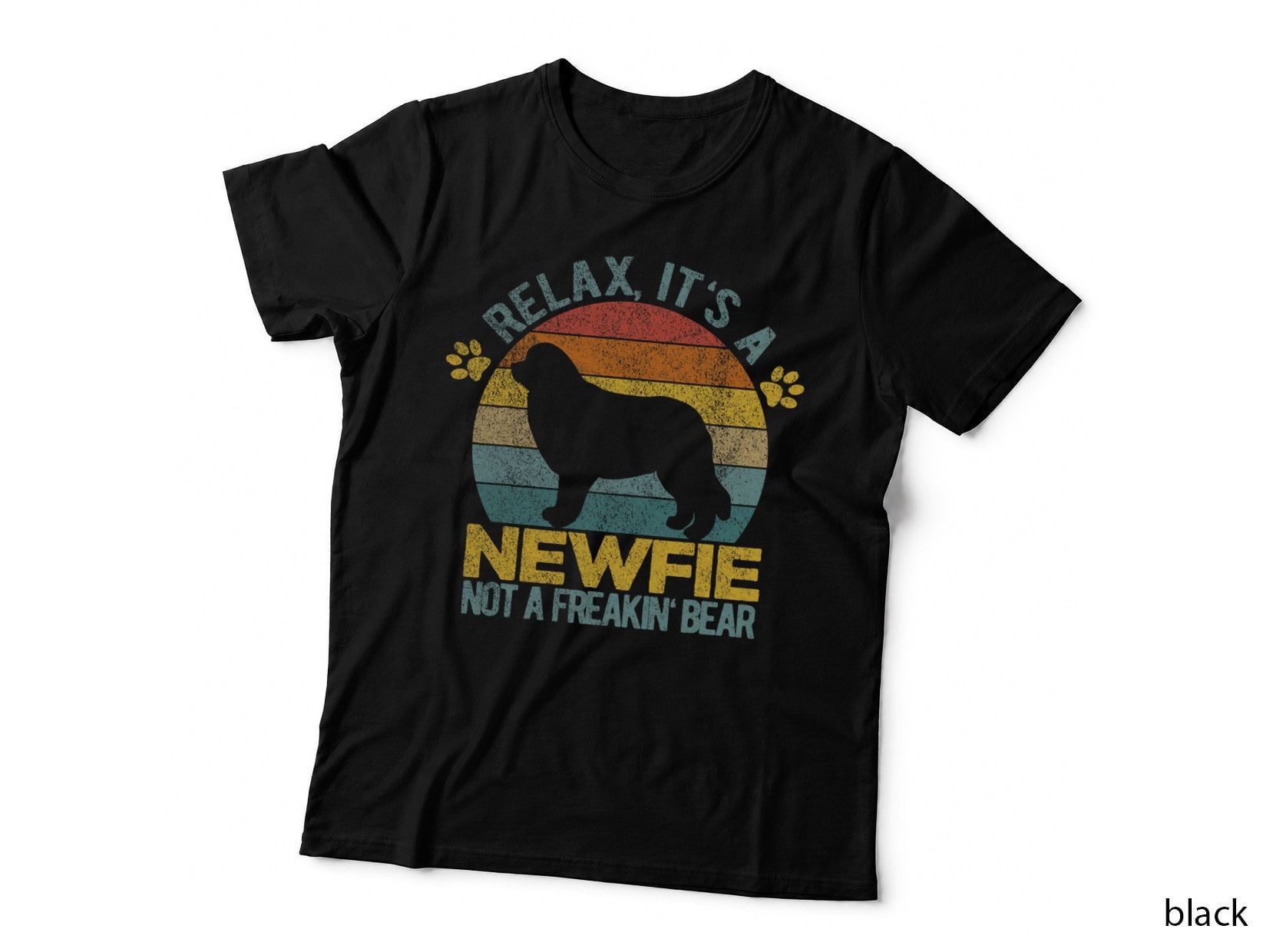 Funny Newfoundland Dog Newfie Owner Retro Vintage T-Shirt
