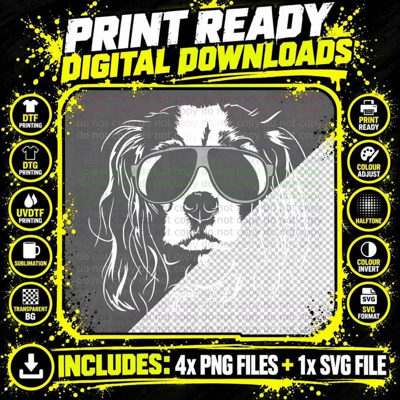 Funny Proud Cavalier King Charles Spaniel T Shirt Dog Png SVG Digital Bundle