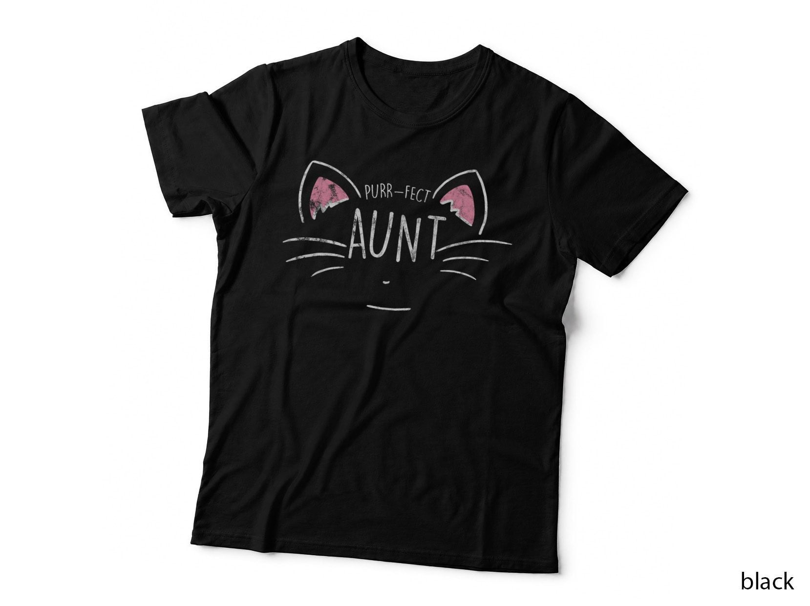 Funny Purr-Fect Aunt Auntie Cute Cat Lover Pet Themed T-Shirt
