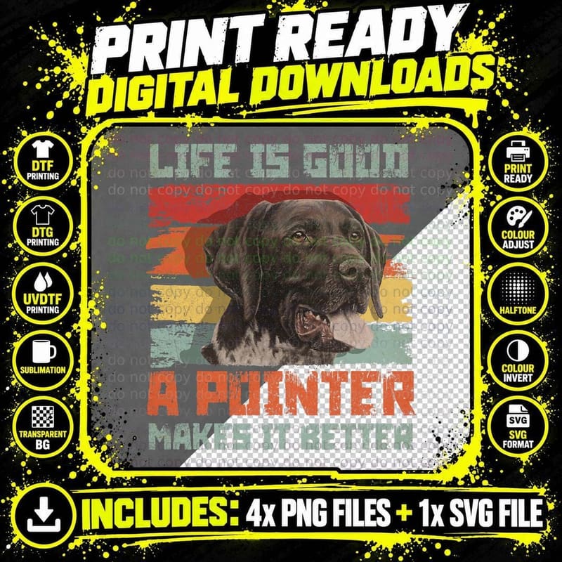 German Shorthaired Pointer S Gsp Dog Dad Dog Mom Pointer Png SVG Digital Bundle