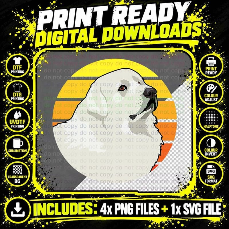 Great Pyrenees Dog Lover Gift T-Shirt Png SVG Digital Bundle