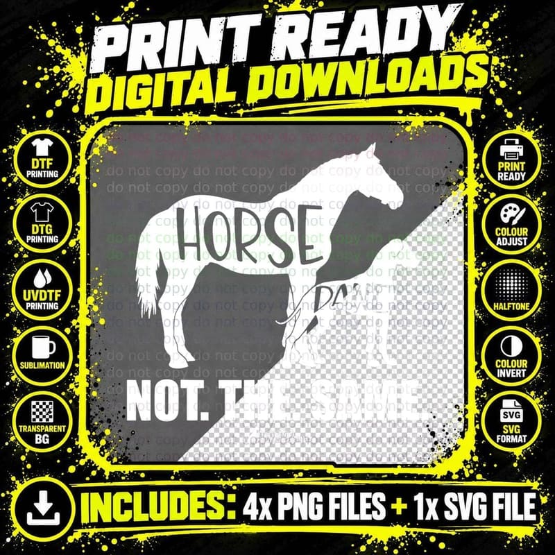 Horse Dane Not the Same, Great Dane Shirt Png SVG Digital Bundle