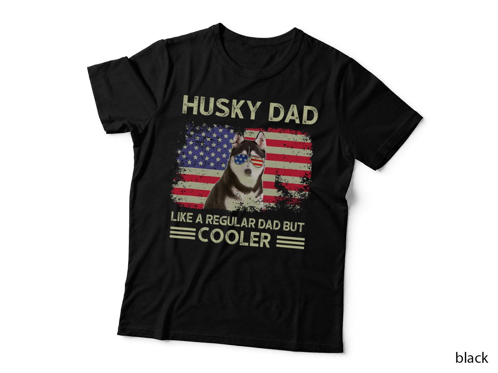 Husky Dad Like a Regular Dad but Cooler Dog Dad Father's Day T-Shirt