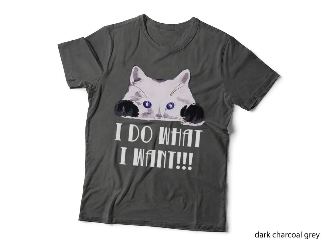 I Do What I Want Funny Black Kitty Cat Lover T Shirt Gift