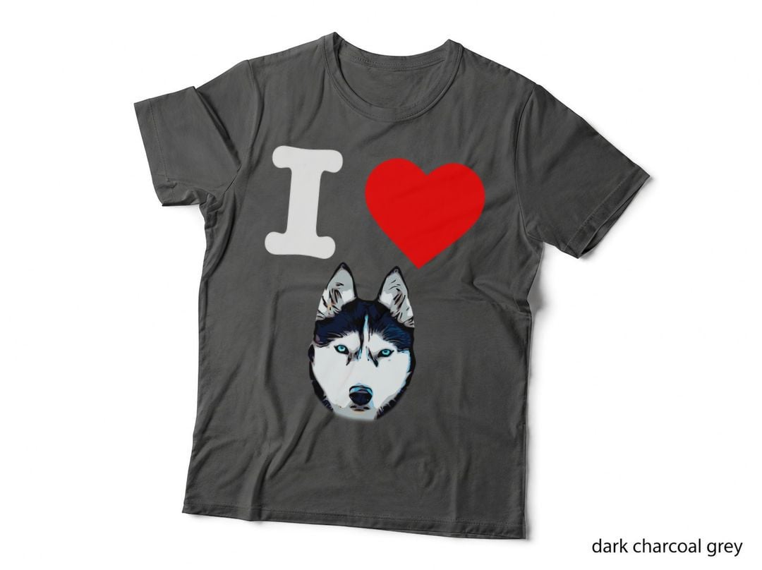 I Love My Siberian Husky Dog Mom Puppy Family Dog Dad Gift T-Shirt