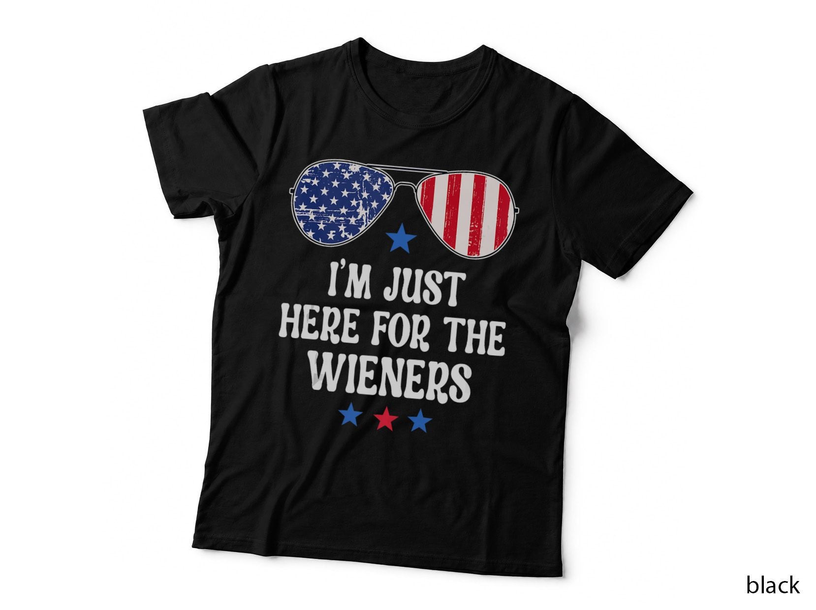 I'm Just Here for the Wieners Sausage Funny Hot Dog Lover T-Shirt
