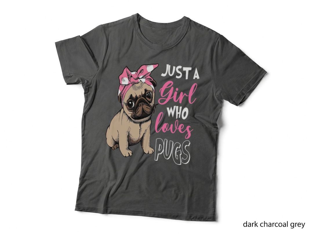 Just a Girl Who Loves Cute Pug Dog Lover Gifts T-Shirt