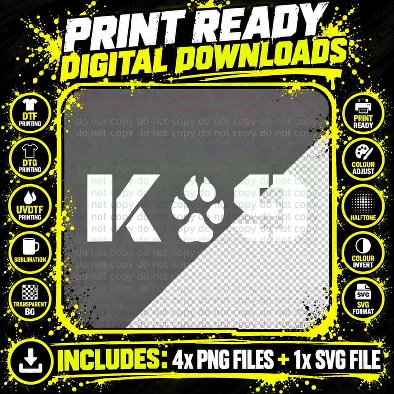 K-9 Officer Canine K9 Unit Police Dog Paw Handler Png SVG Digital Bundle