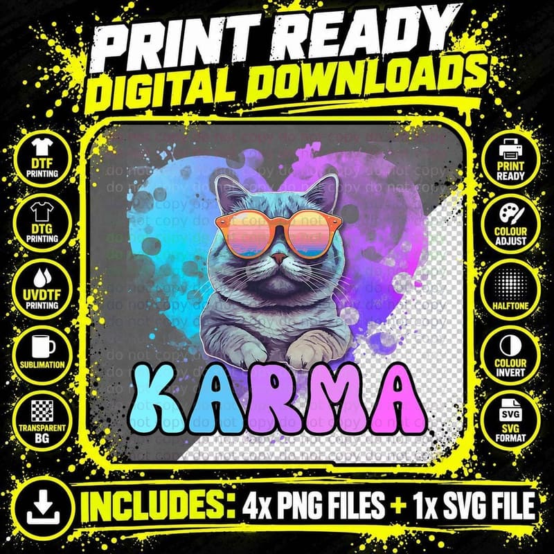 Karma Cat Lover Karma Is My Boyfriend Cruel Summer Cat Png SVG Digital Bundle