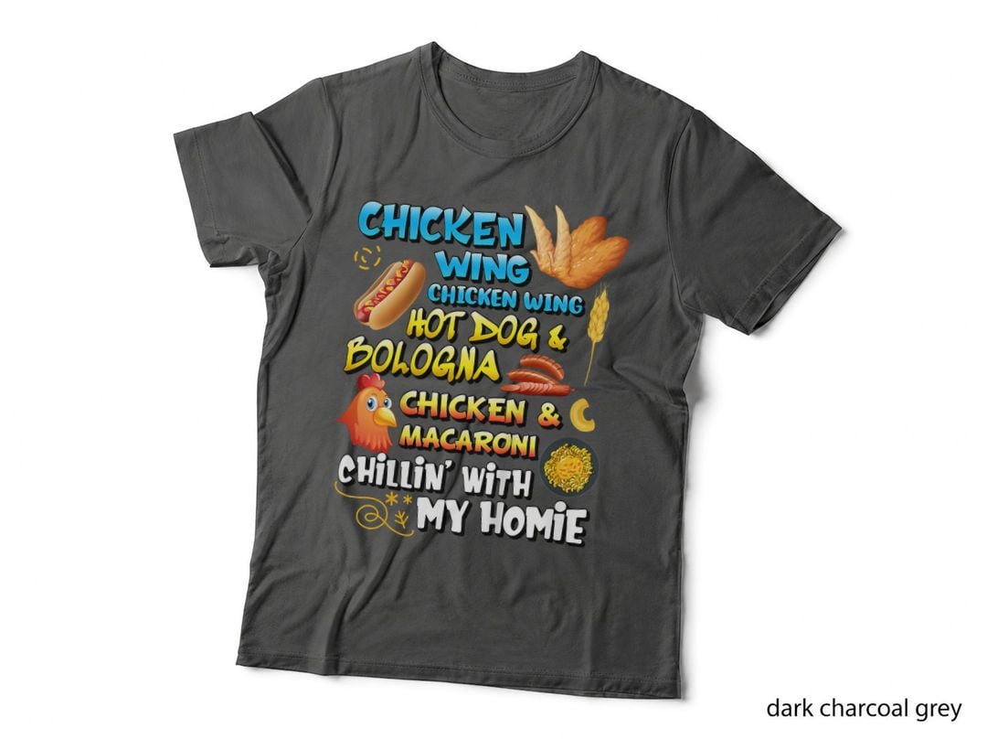 Kids Viral Chicken Wing Chicken Wing Hot Dog Bologna Song Lyric T-Shirt