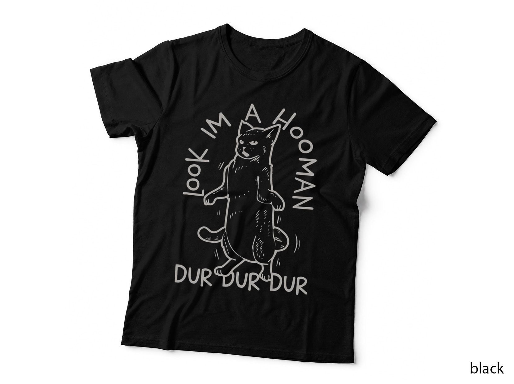 LOOK I'm a Hooman FUNNY CAT T-Shirt