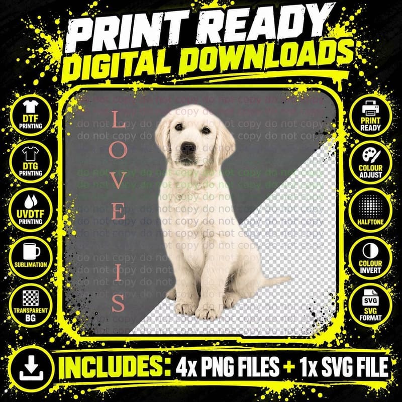 Labrador Retriever Shirt Women Men Kids White Lab Dog Png SVG Digital Bundle