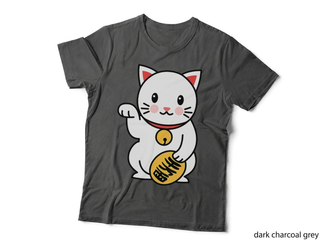 Maneki-Neko Japanese Beckoning Welcoming Lucky Cat T-Shirt