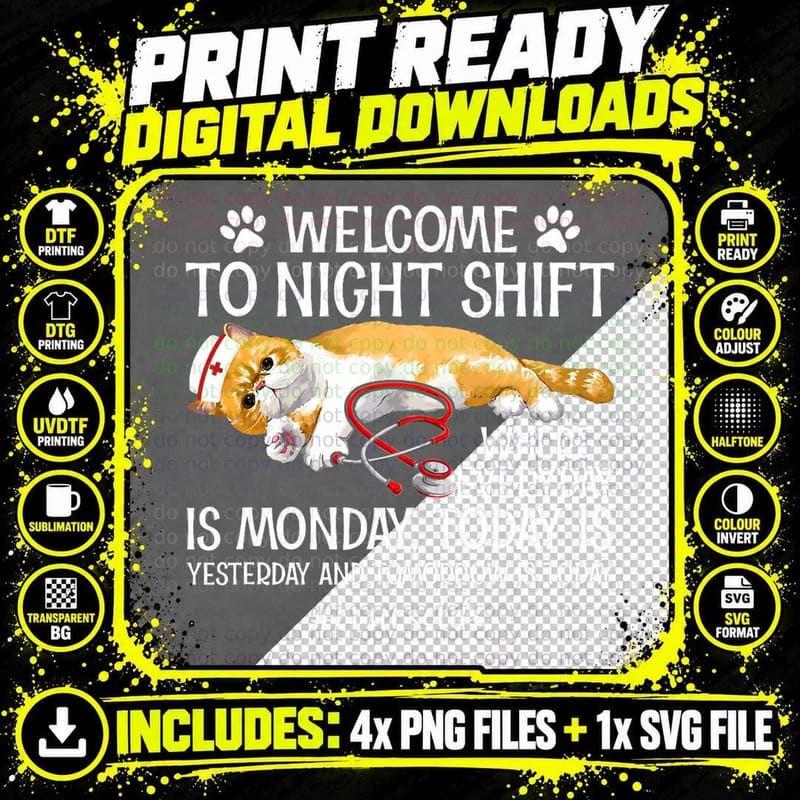 Nurse Life Welcome to Night Shift Rn Lpn Cna Nurse Cma Png SVG Digital Bundle