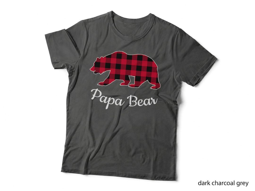 Papa Bear Pajama Red Buffalo Plaid T-Shirt