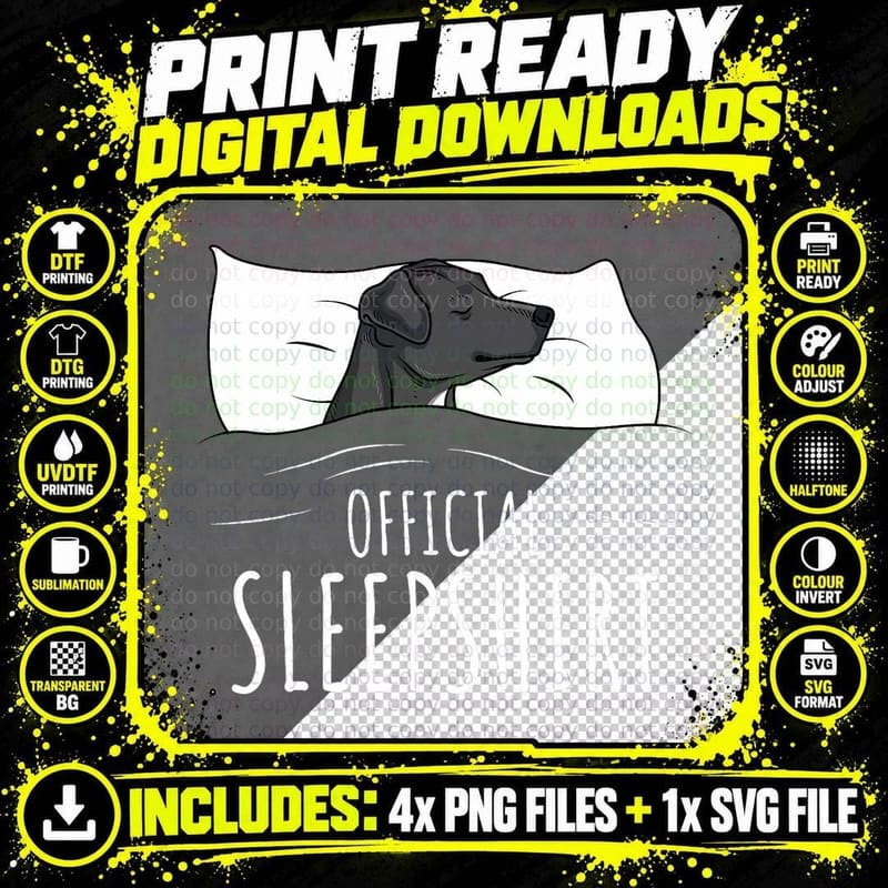 Patterdale Terrier Dog Official Sleepshirt T-Shirt Png SVG Digital Bundle