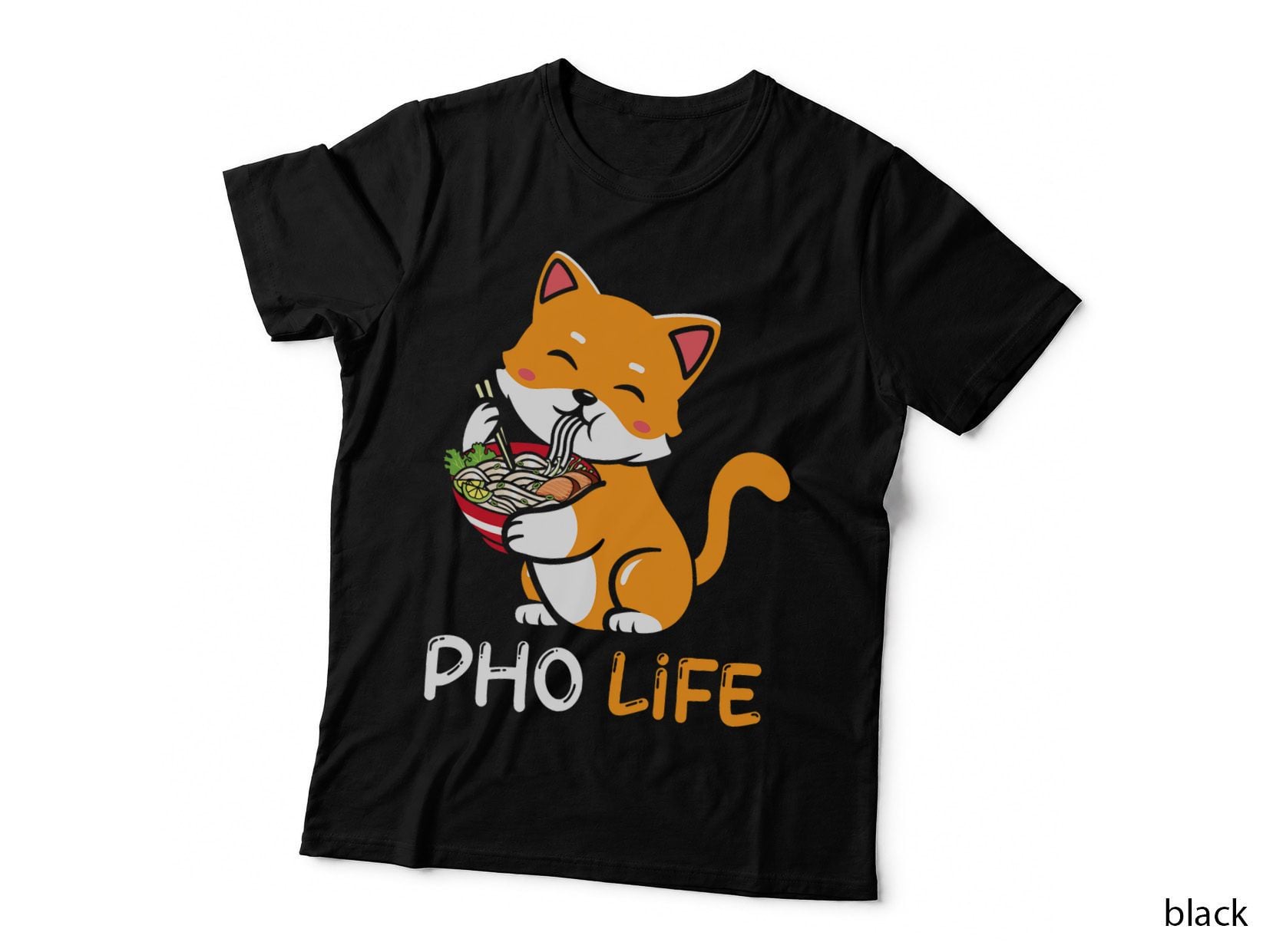 Pho Soup Cat Pho Life Funny Asian Vietnamese T-Shirt