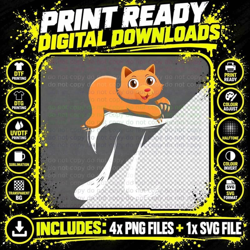 Pi Day Cat Kitten March 14 Math Mathematics T-Shirt Png SVG Digital Bundle