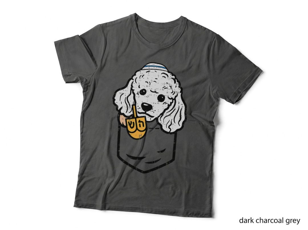 Pocket Poodle Dog Jewish Hanukkah Pajamas Chanukah Pjs Women T-Shirt