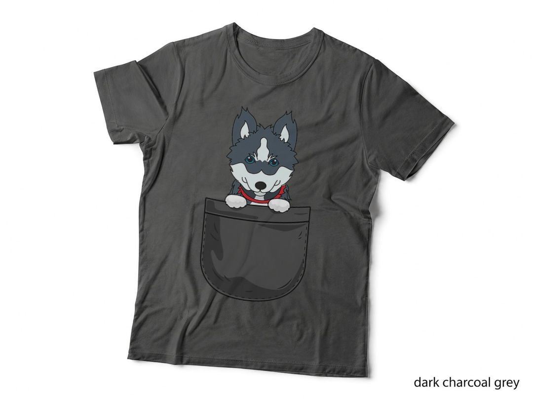 Pomsky Mama Dad Dog in Bag Cute Funny Animals T-Shirt