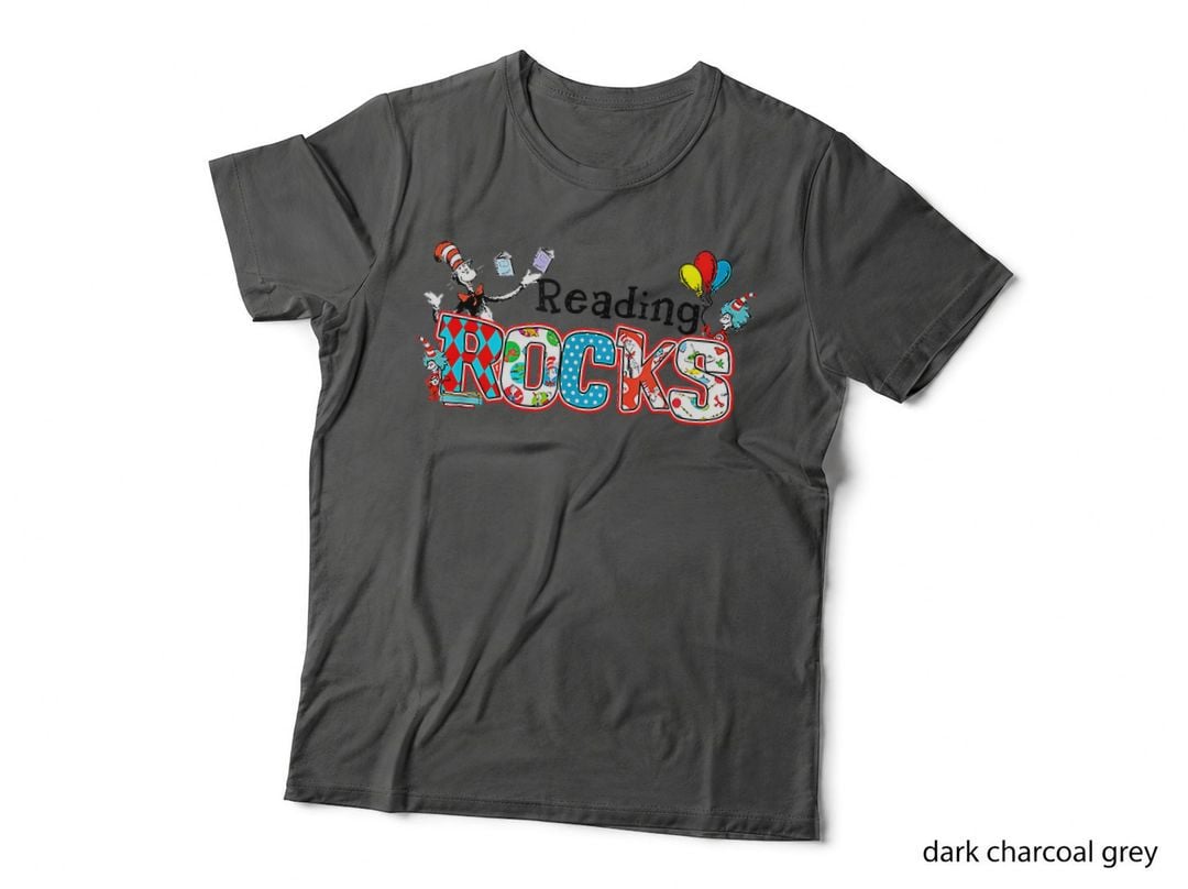 Reading Rocks Cat in Hat T-Shirt