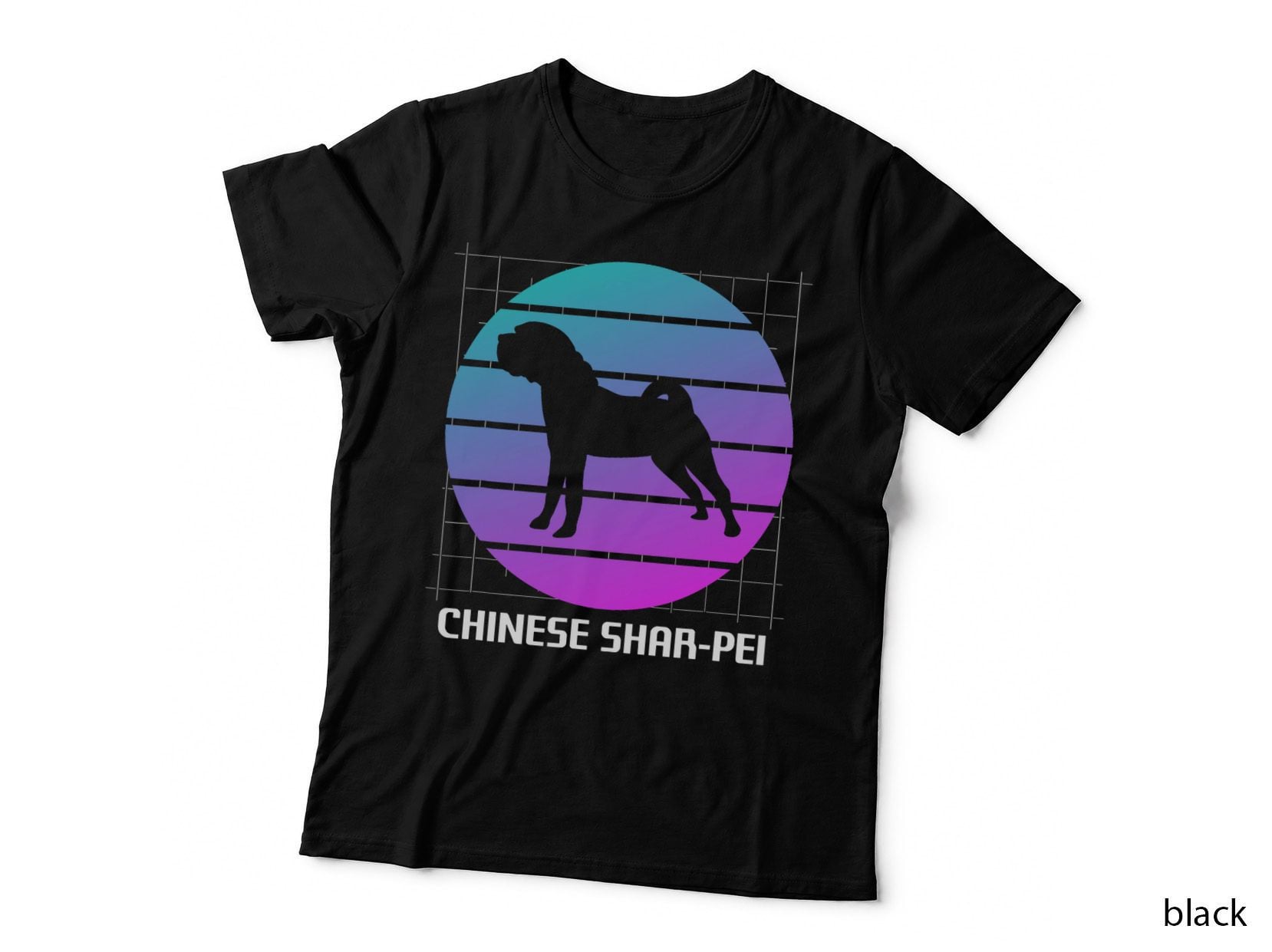 Retro Chinese Shar-Pei Dog Lover T-Shirt