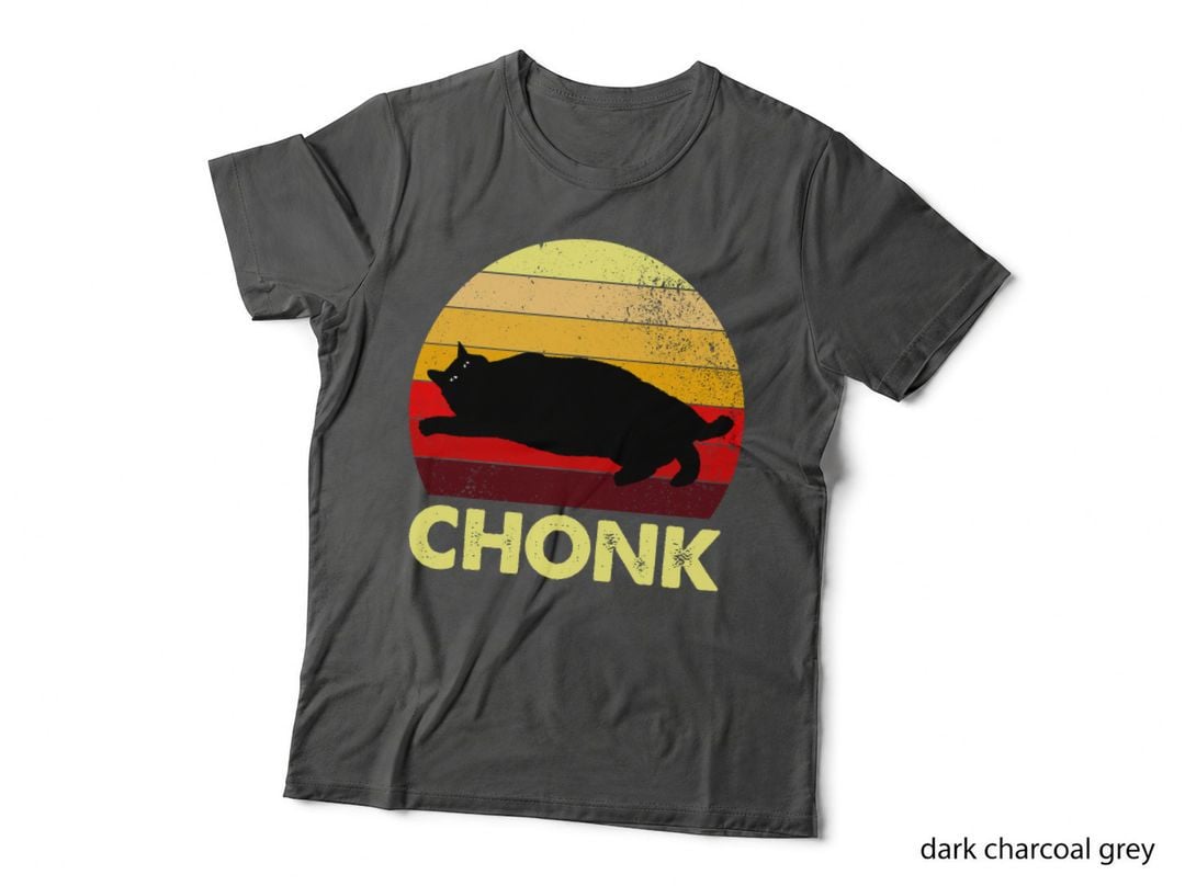Retro Funny Chonk Cat T-Shirt