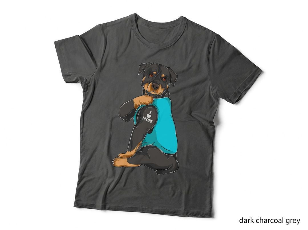 Rottweiler I Love Mom Tattoo Apparel, Dog Mom Gifts T-Shirt