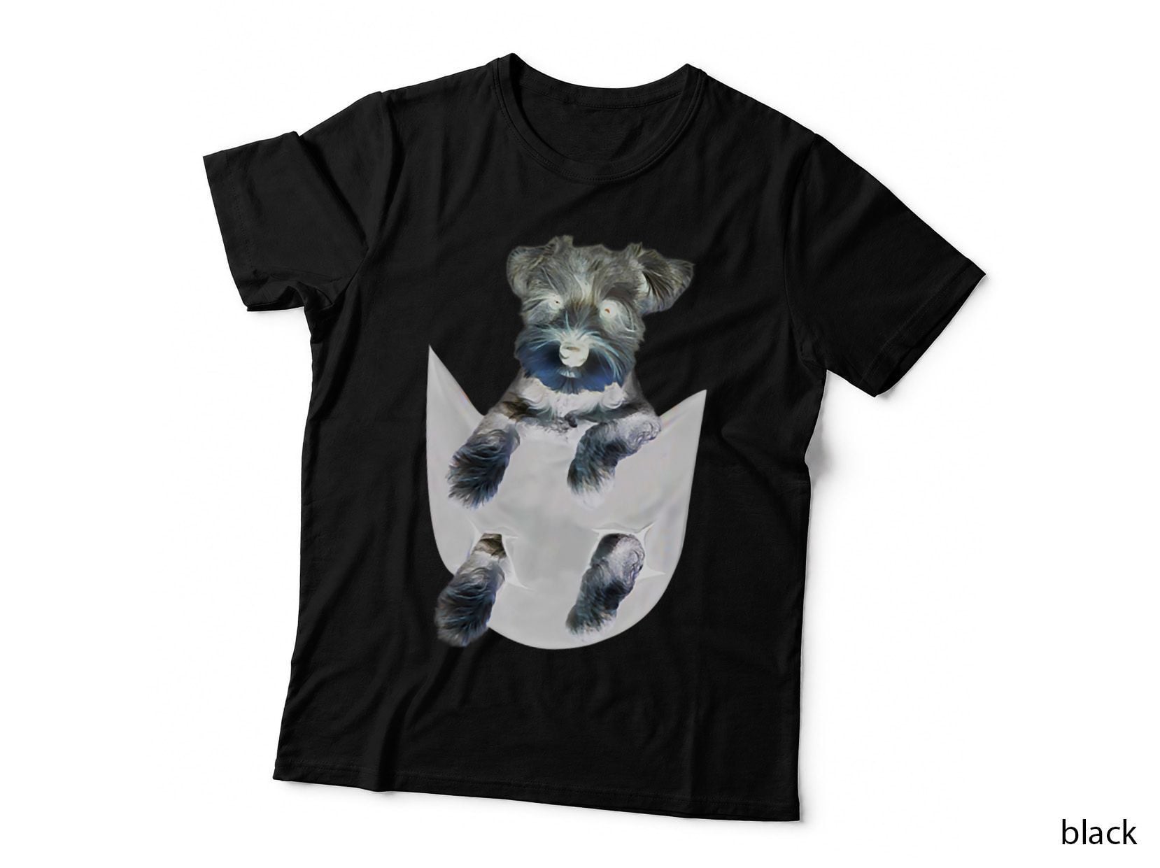 Schnauzer Dog in Pocket Puppy Gifts, Pride Graphic Design T-Shirt