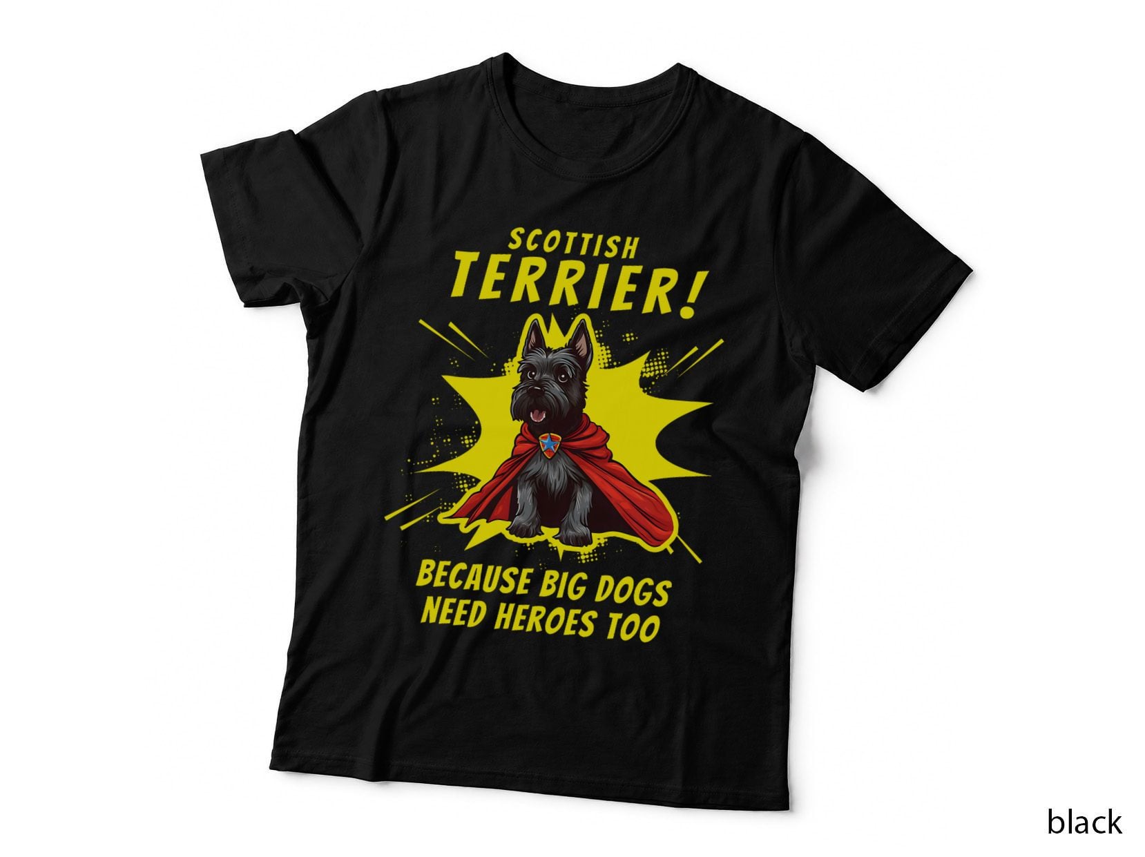 Scottie Dog Gifts Women Men, Superdog Scottish Terrier Dog T-Shirt