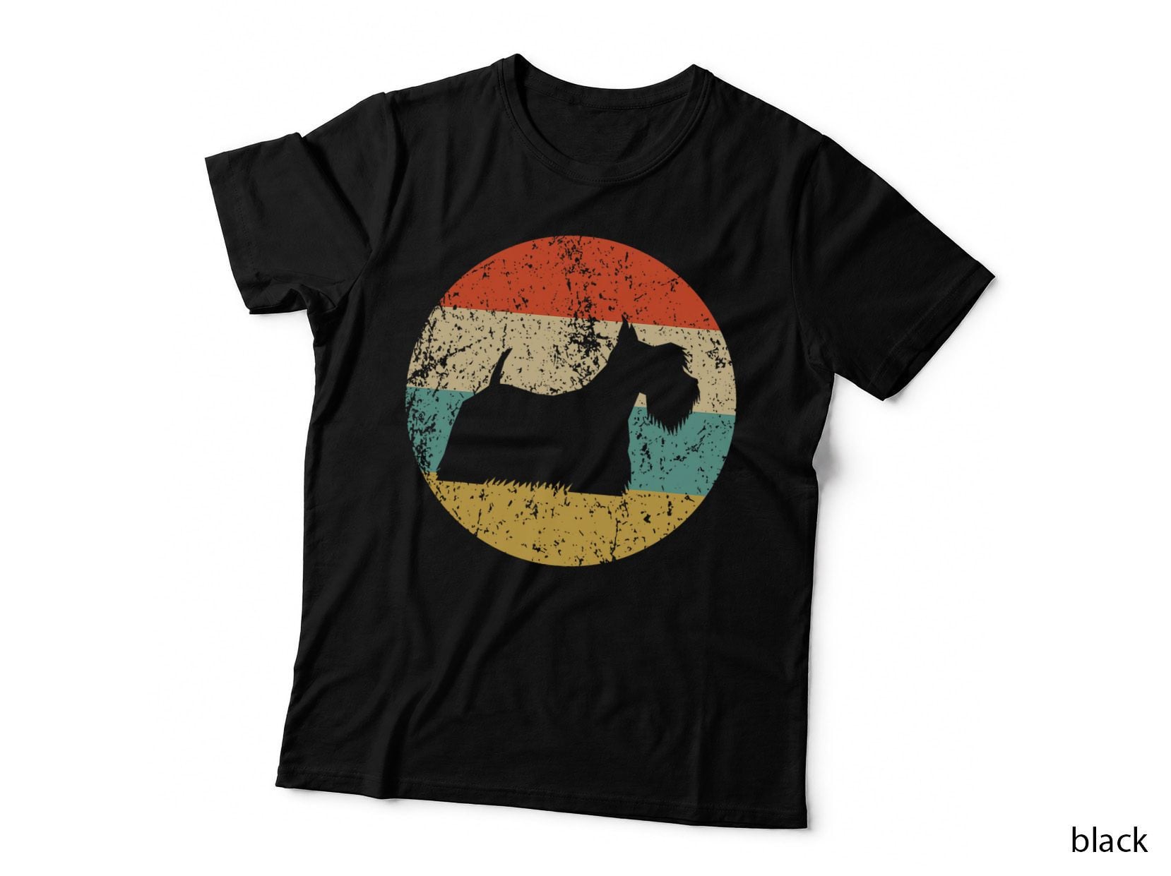 Scottish Terrier Shirt - Vintage Retro Scottie Dog T-Shirt