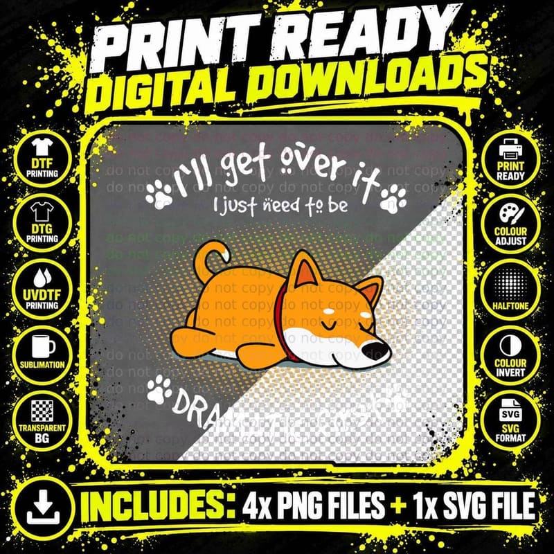 Shiba Inu Funny Design for Japanese Dog Lovers & Dog Png SVG Digital Bundle