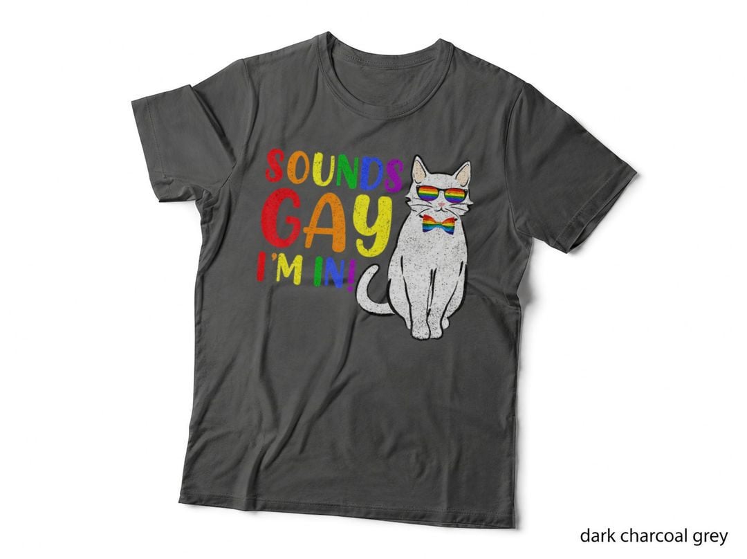 Sounds Gay I M in Cat Funny Pun Gift Pride Month LGBQ T-Shirt