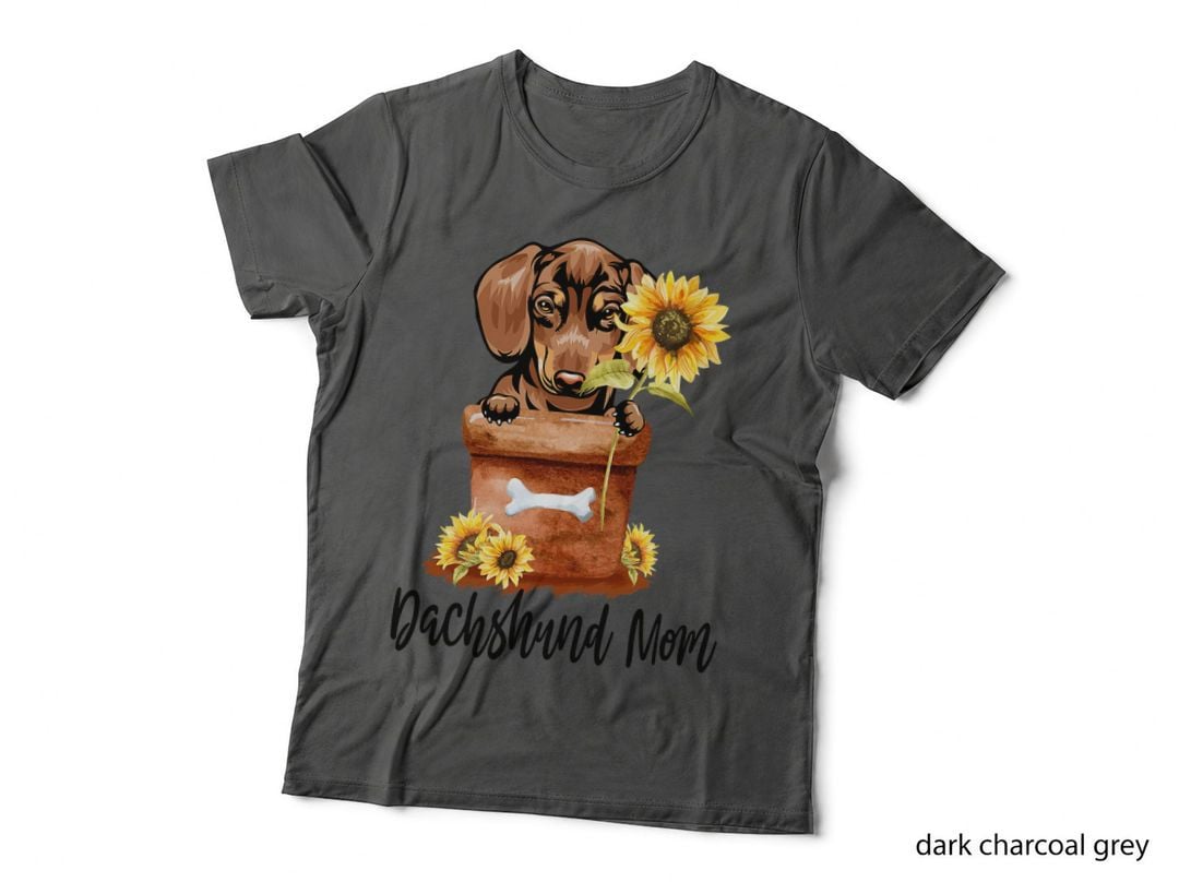 Sunflower Dachshund Mom Dog Lover Gifts T-Shirt