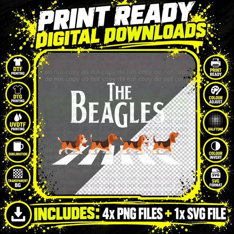 The Beagles - Dog Animal Lover Puppy Owner Veterinarian Png SVG Digital Bundle