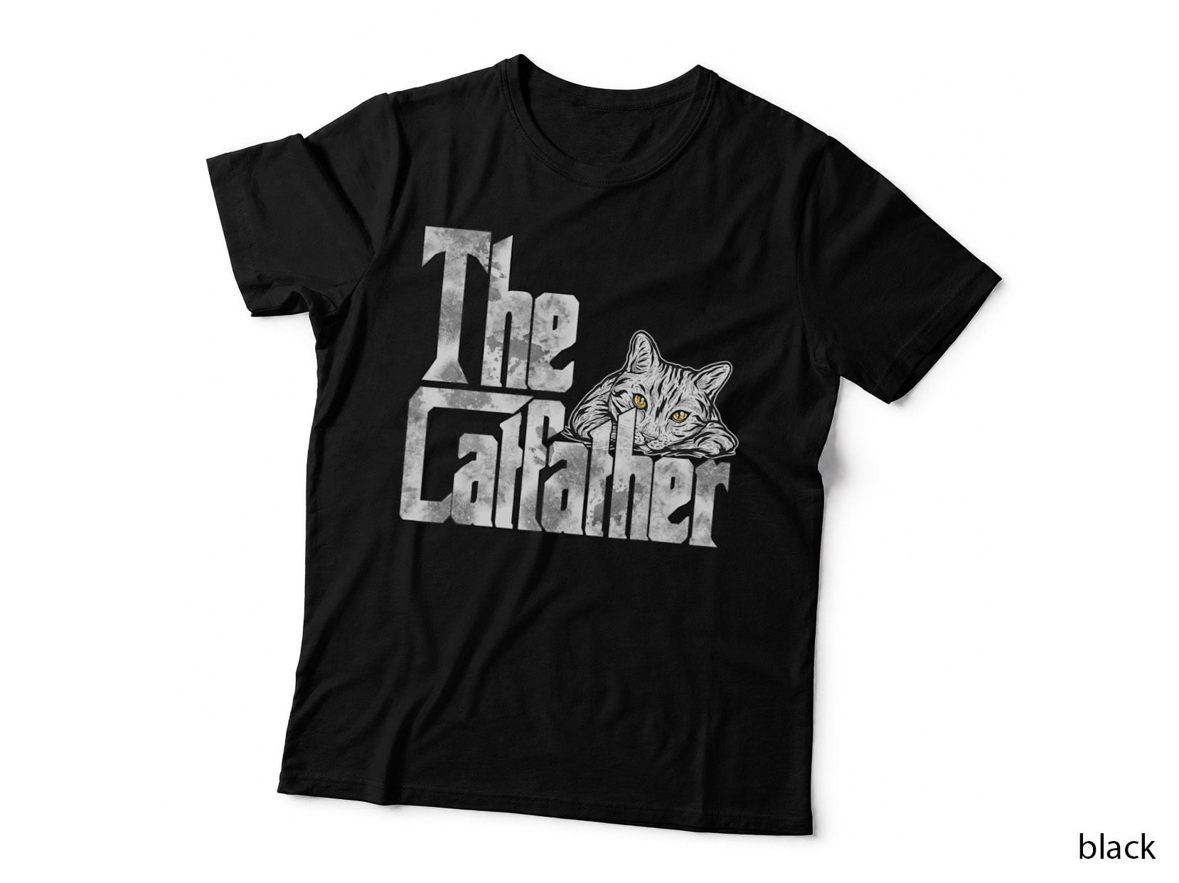 The Catfather Cat Father Mafia Whiskers Male Daddy T-Shirt