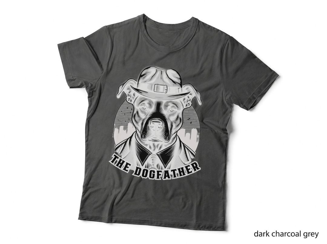 The Dogfather Funny Dog Lover Pitbull Fathers Day T-Shirt