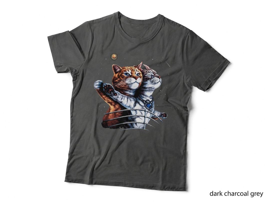 Titanic Cat Vintage Kitten in Space Galaxy Lovers Funny T-Shirt
