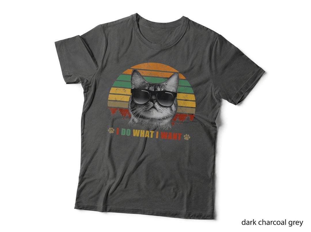 Vintage Cat I Do What I Want Cat Funny Cat Lover T-Shirt