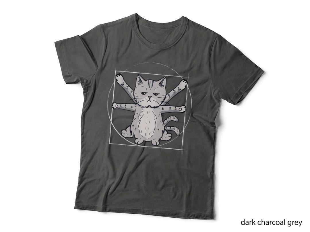 Vitruvian Cat Funny Cat T-Shirt