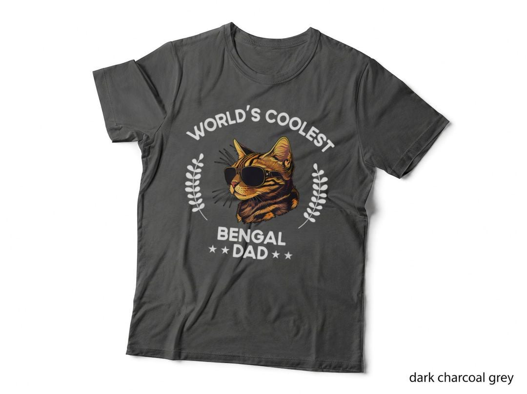 World's Coolest Dog Dad Papa - Men Bengal Cat T-Shirt