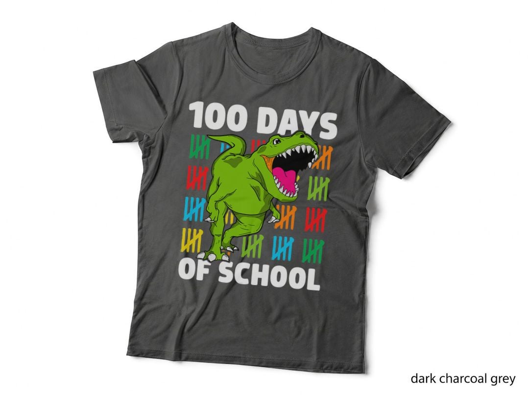 100th Day of School Dino Kids Happy 100 Days Dinosaur T-Rex T-Shirt