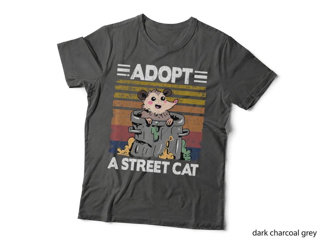 Adopt a Street Cat Opossum Trash Weird Possum, Funny Cute Lover T-Shirt