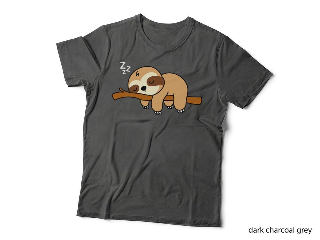 Adorable Animal Graphic Funny Nap Tired Sleeping Cute Sloth T-Shirt