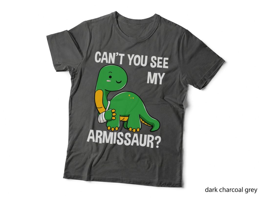 Armissaur Broken Bones Arm Injury Dinosaur Recovery Gift T-Shirt
