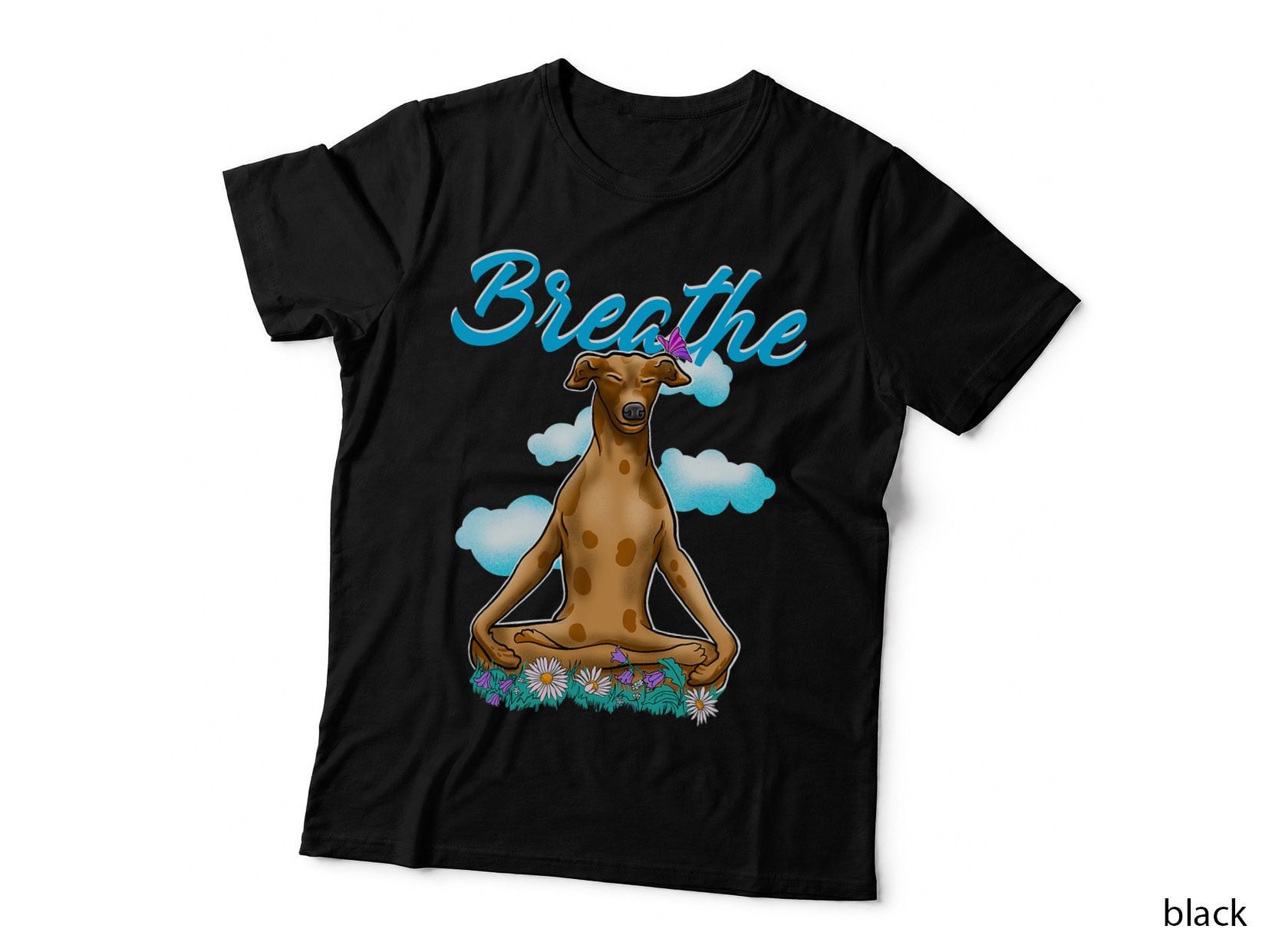 Breath Yoga and Chakra Meditation - Funny Meditating Dog T-Shirt