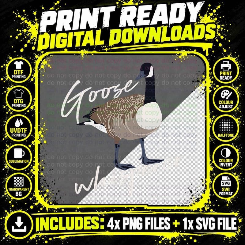 Canadian Goose Whisperer Funny Cute Bird Hunter Gift Png SVG Digital Bundle