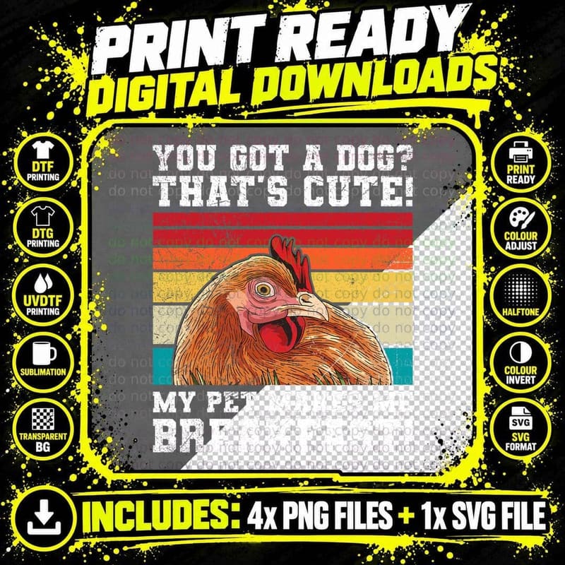 Chicken Farming Design for a Chicken Farmer T-Shirt Png SVG Digital Bundle