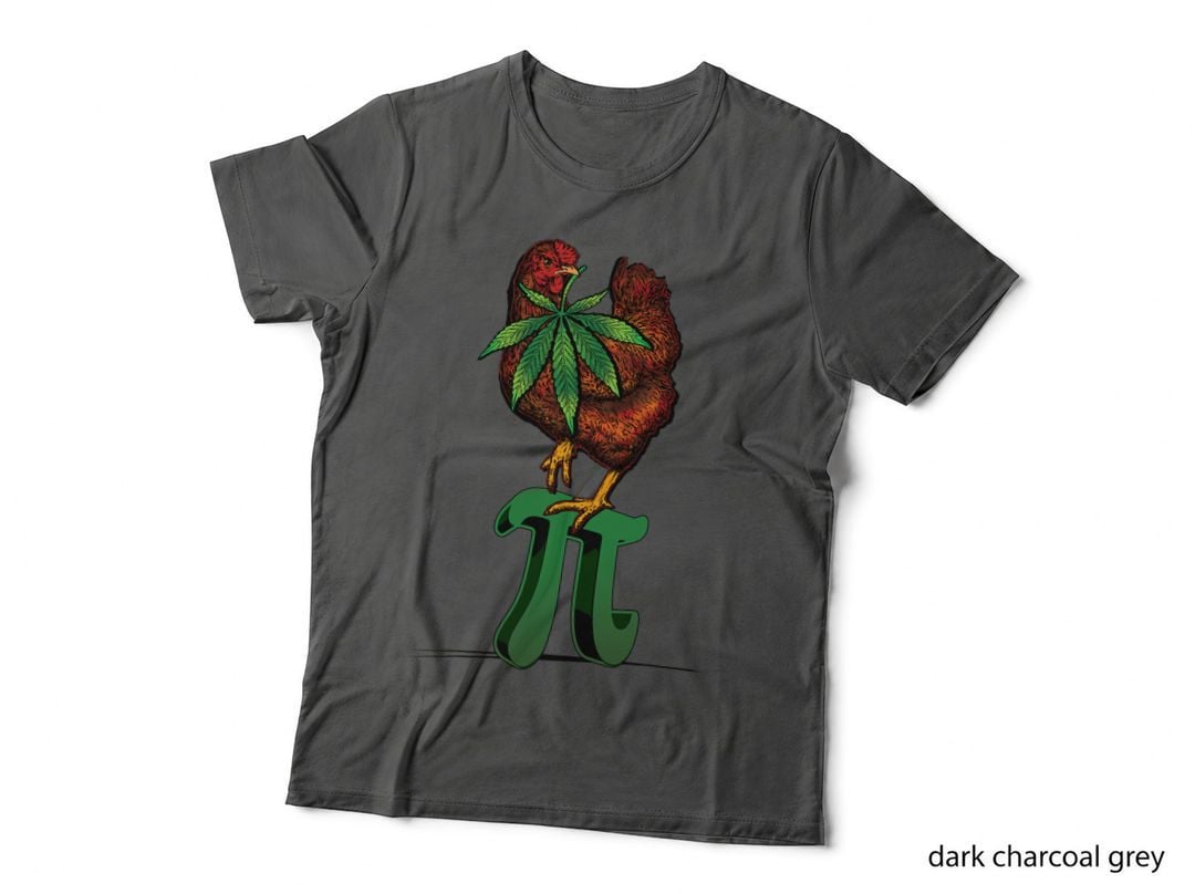 Chicken Pot Pie Pi Leaf Funny Stoner 420 Weed Marijuana T-Shirt